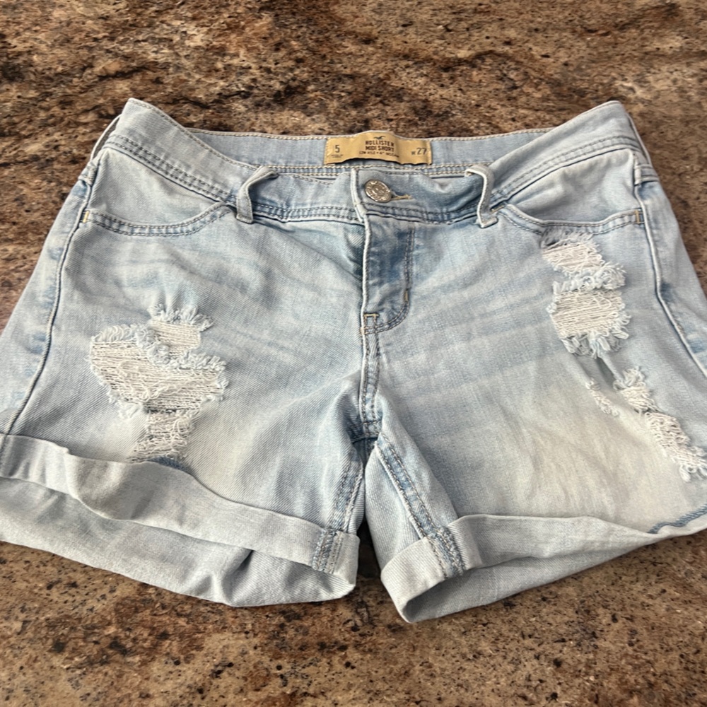 Hollister Light Wash Jean Shorts